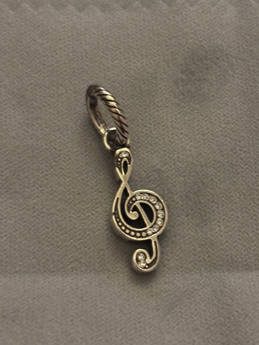 Brighton Music Note Crystal Pendant Charm